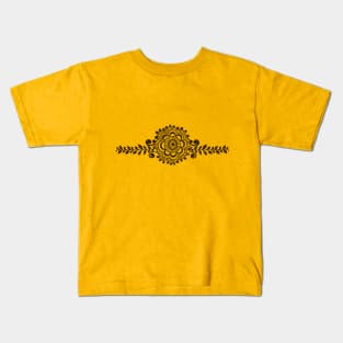 Brown Henna Tattoo - Brown Mehendi Motifs Kids T-Shirt